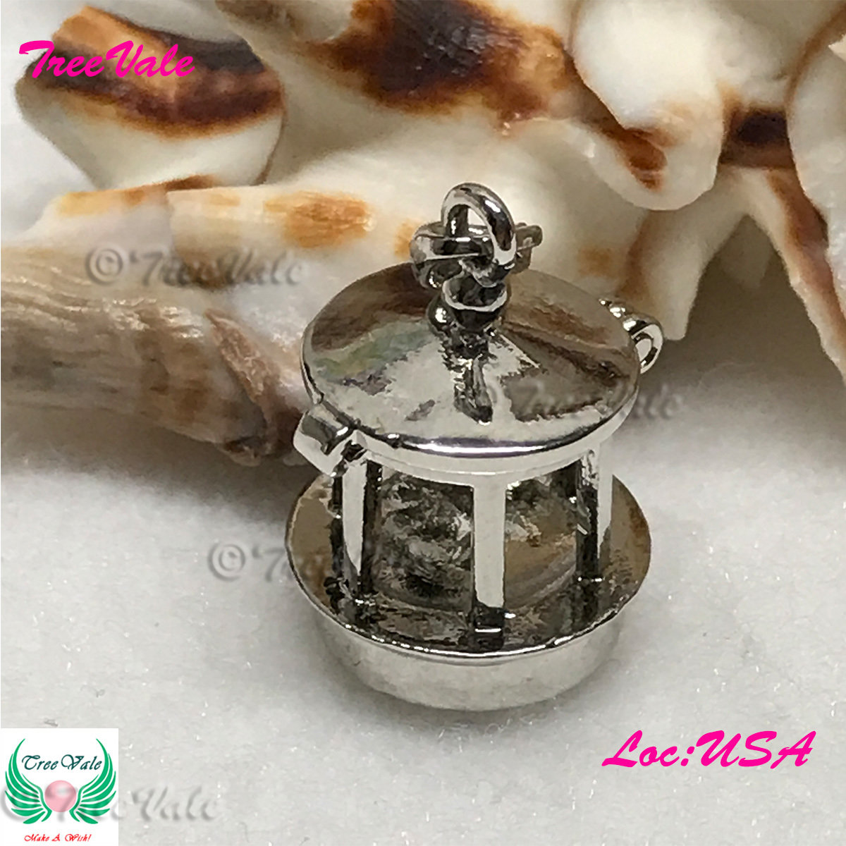 Bird Cage - Silver Plated - Locket Pearl Cage Pendant - Hold 6mm - 8mm Pearl