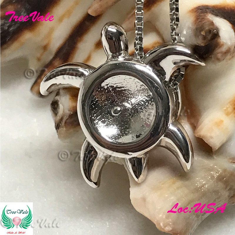 Turtle Pendant Setting - 925 Sterling Silver