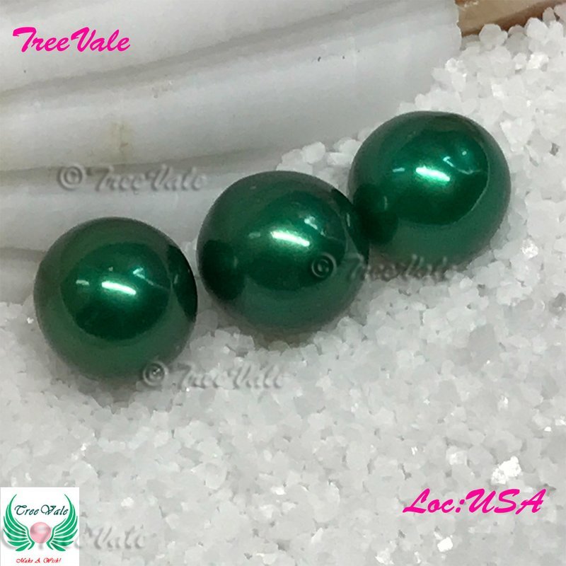 Loose SMALL Pearl [6-7mm]- Forest Green