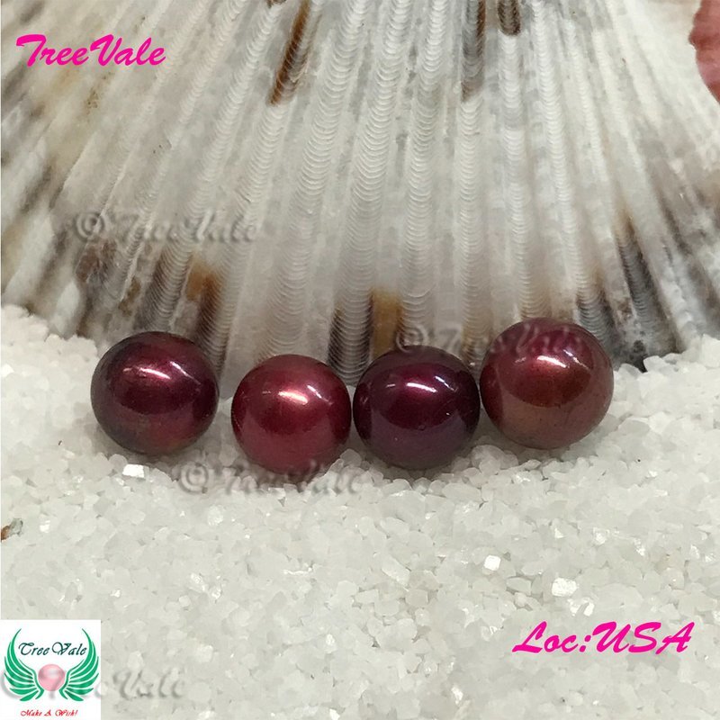 Loose SMALL Pearl [6-7mm] - Christmas Red