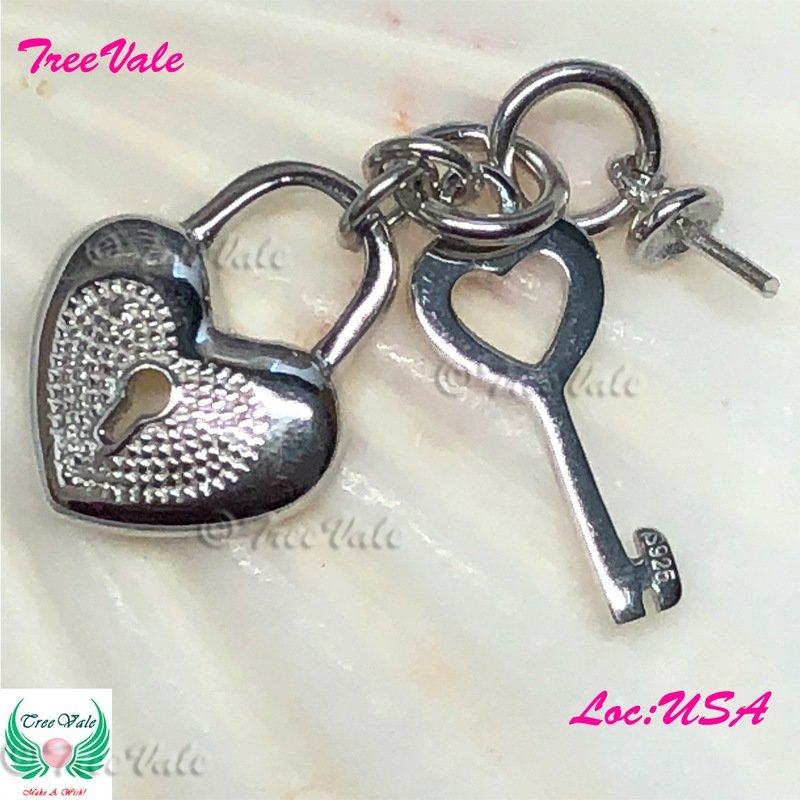Perfect Key Lock Pendant Setting - 925 Sterling Silver