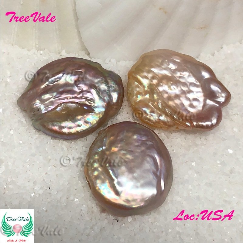 One Freshwater Oyster Each with 3 Flat Allure Pearls - Individually Wrapped