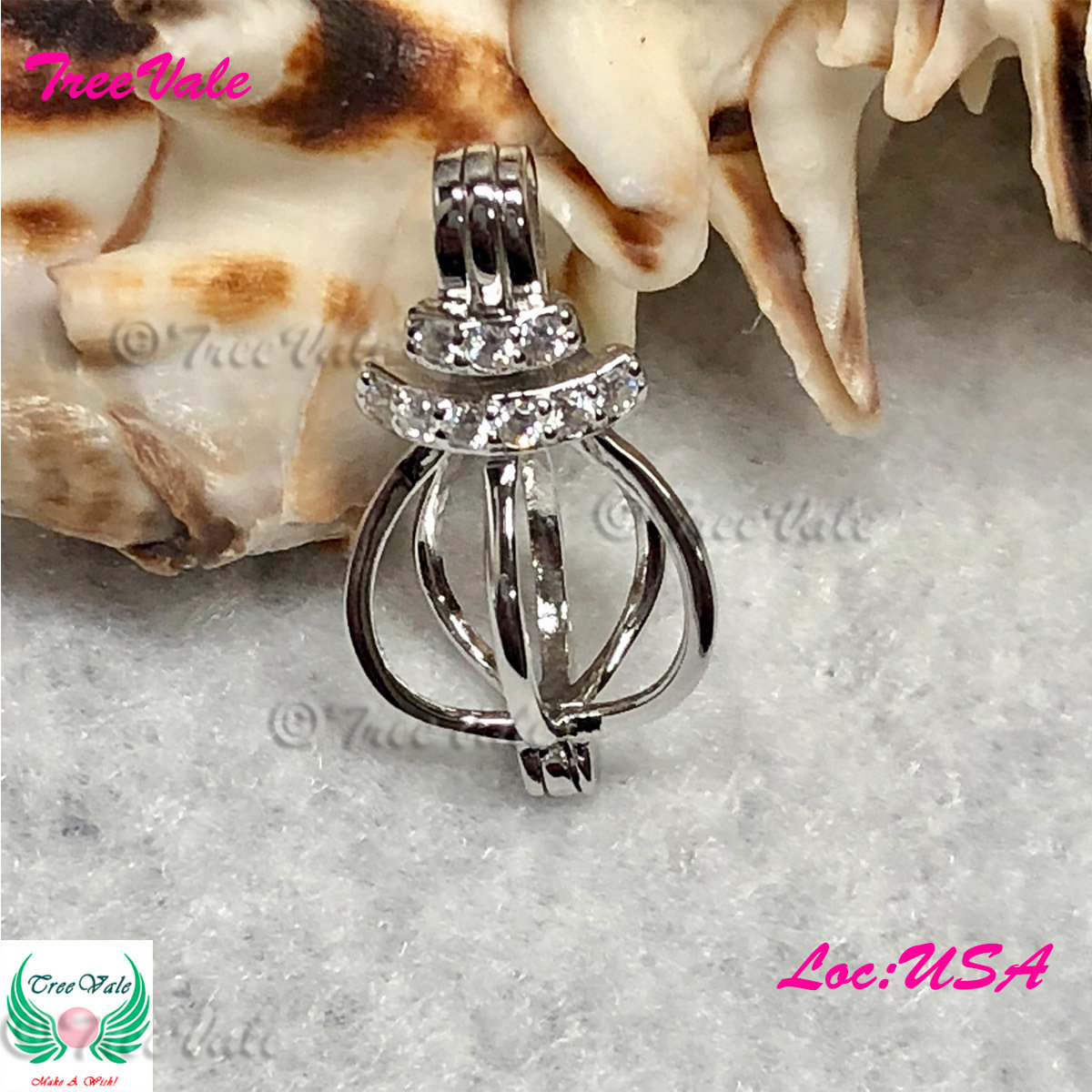 Enhanced Cupids Vial​ - Solid 925 Sterling Silver - Locket Pearl Cage Pendant - Hold 6mm-9mm Pearl