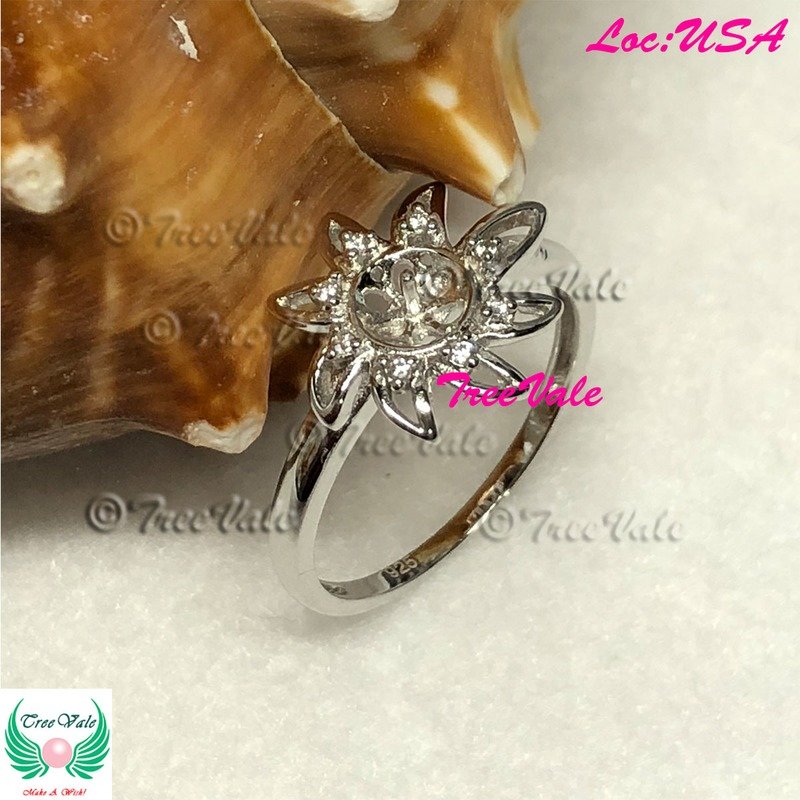 Mum Flower Ring - 925 Sterling Silver