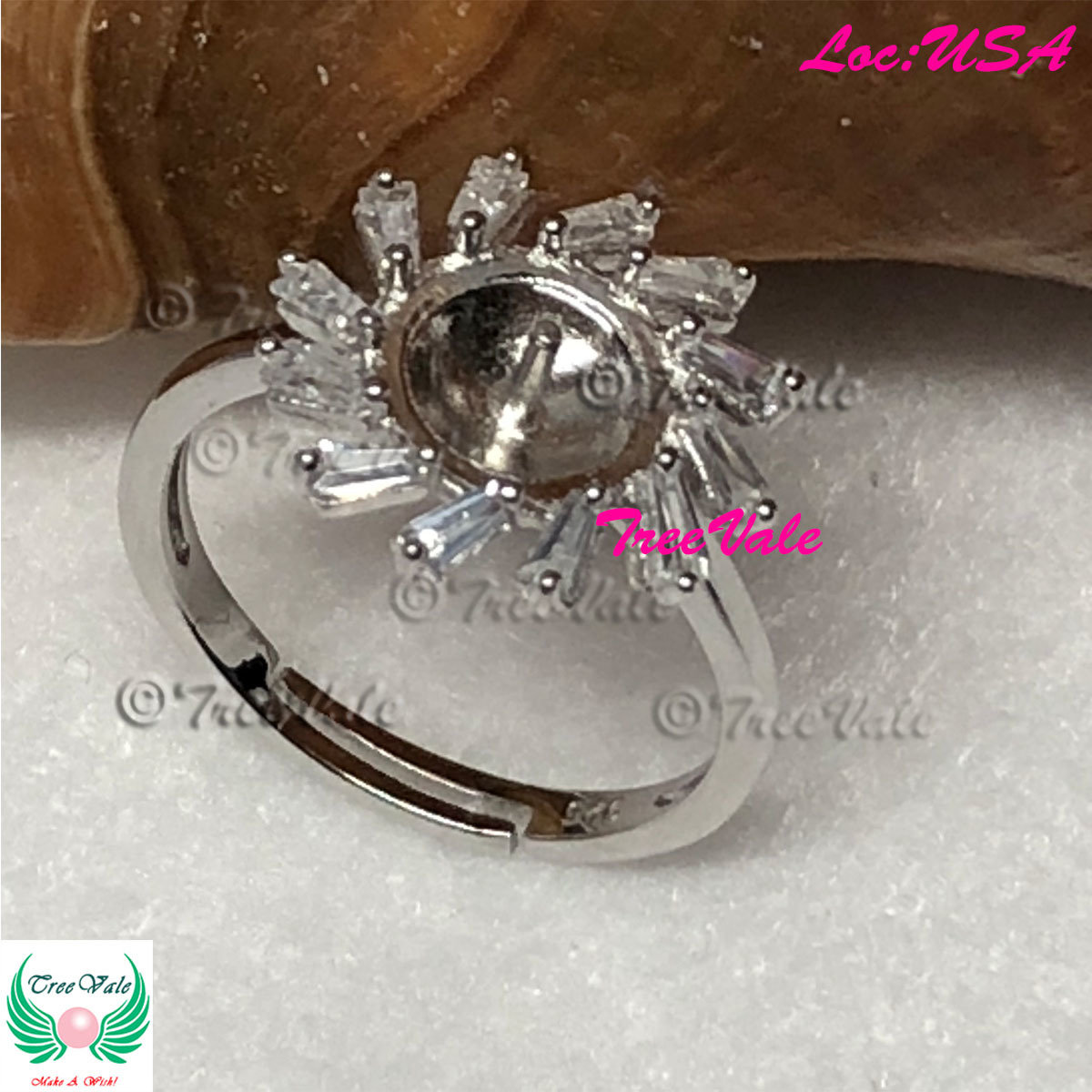 Daisy Flower Adjustable Ring - 925 Sterling Silver