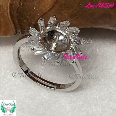 Daisy Flower Adjustable Ring - 925 Sterling Silver