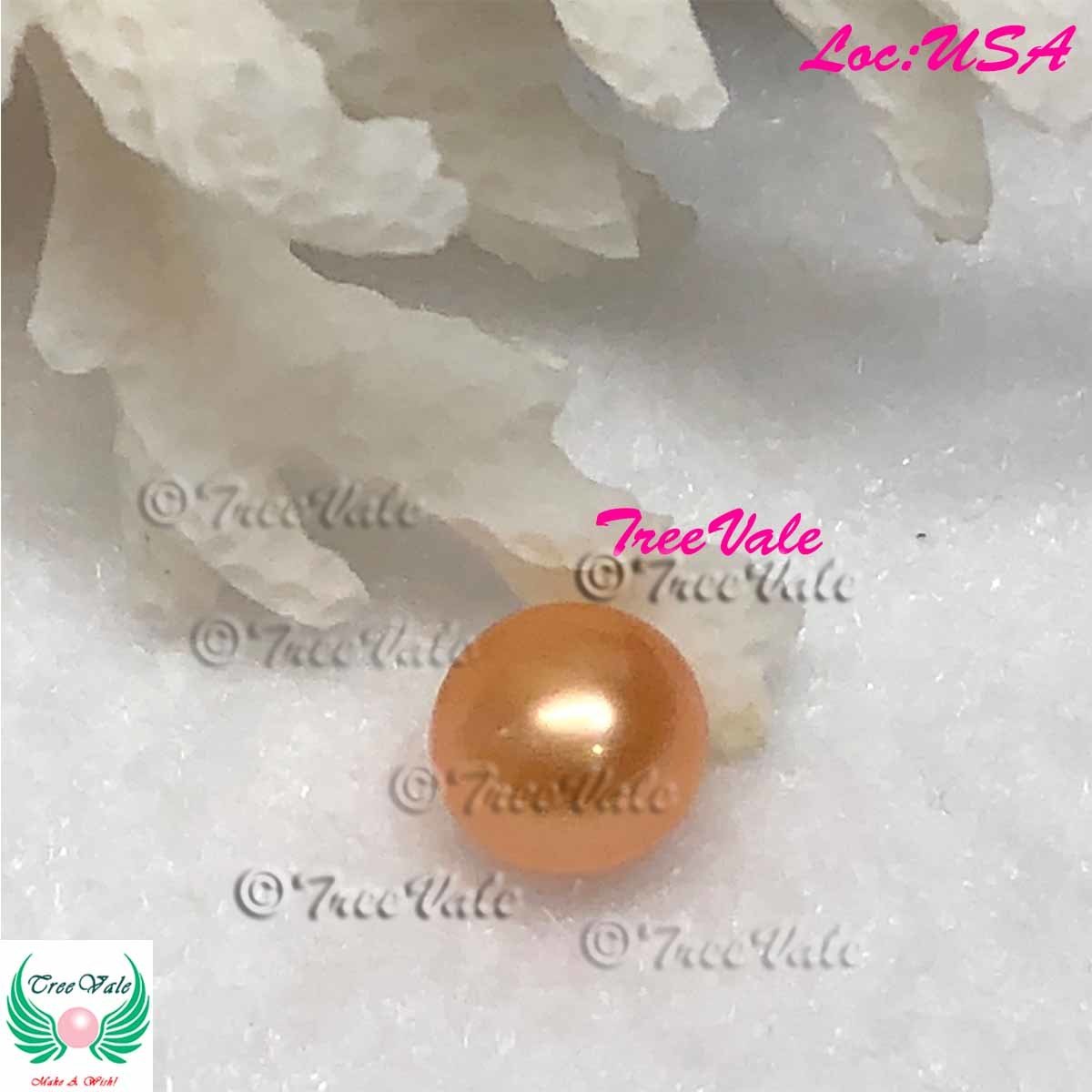 Smashed Pumpkin Orange - 7-8mm Loose Large Pearl