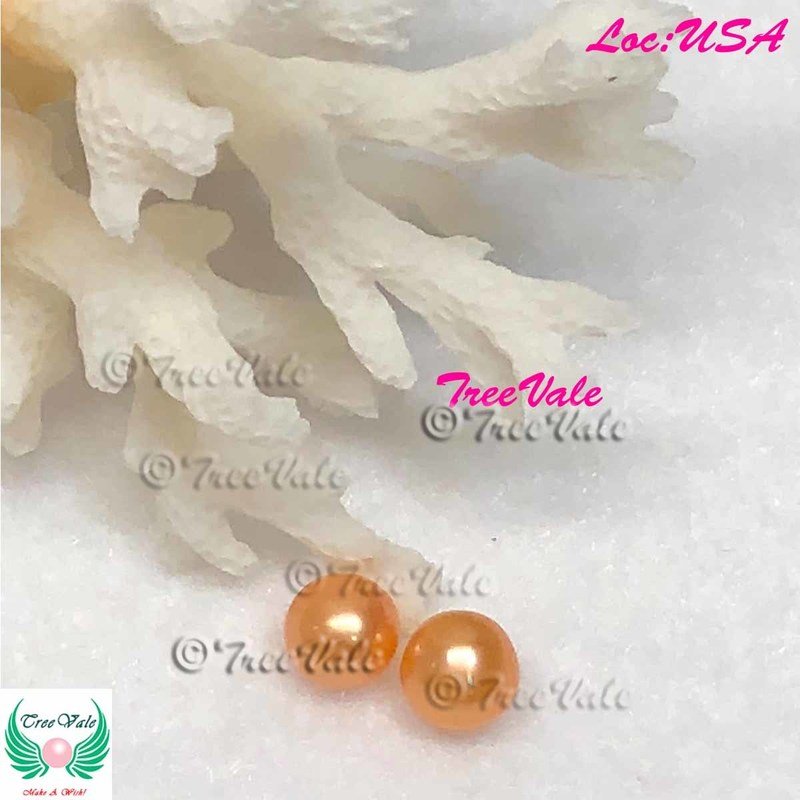 Smashed Pumpkin Orange - 7-8mm Loose Large Pearl