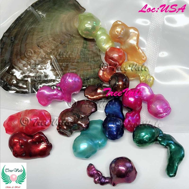 Fireball Pearl - One Freshwater Oyster Each with 1 Fireball Pearl