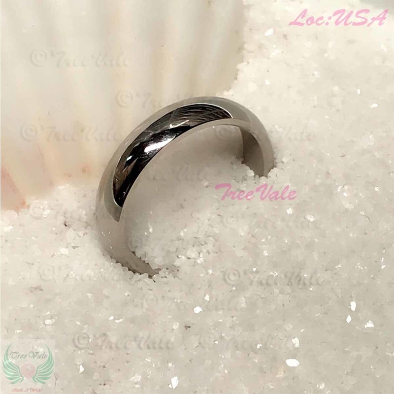 Men Plain Wedding Band Ring - 316L Stainless Steel