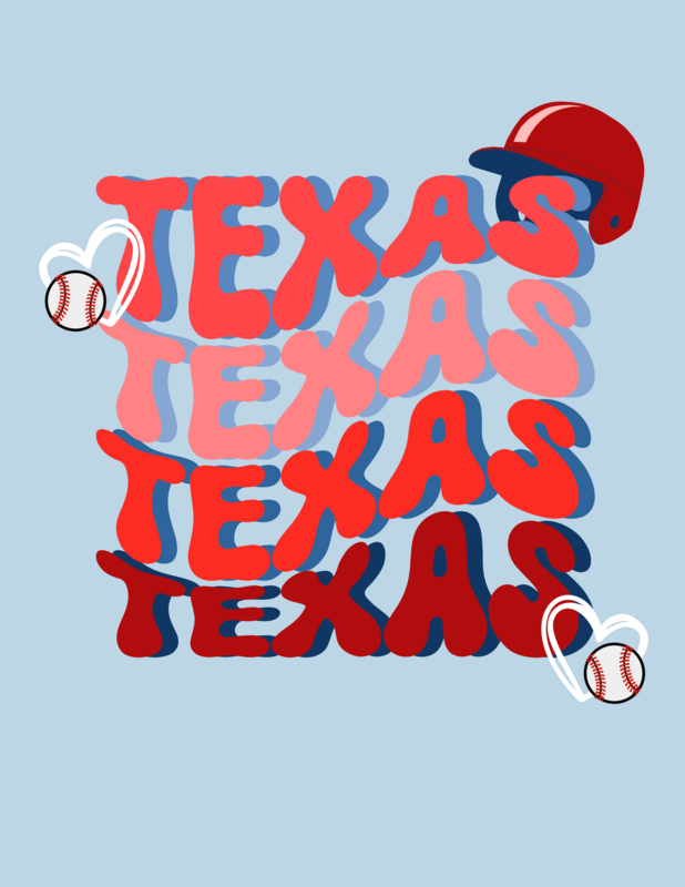 Groovy Texas Rangers Tee