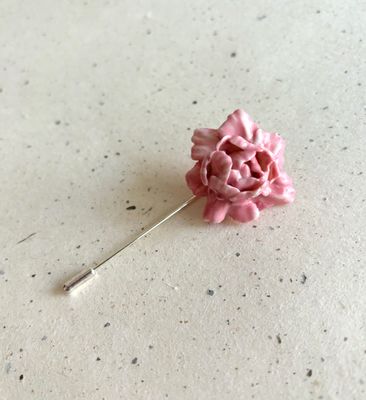 Peony Pin/Brooch - Pale Pink