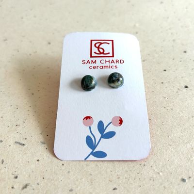 Stormy Blue Studs Earrings