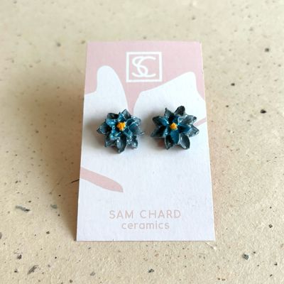 Blue Flower Earrings