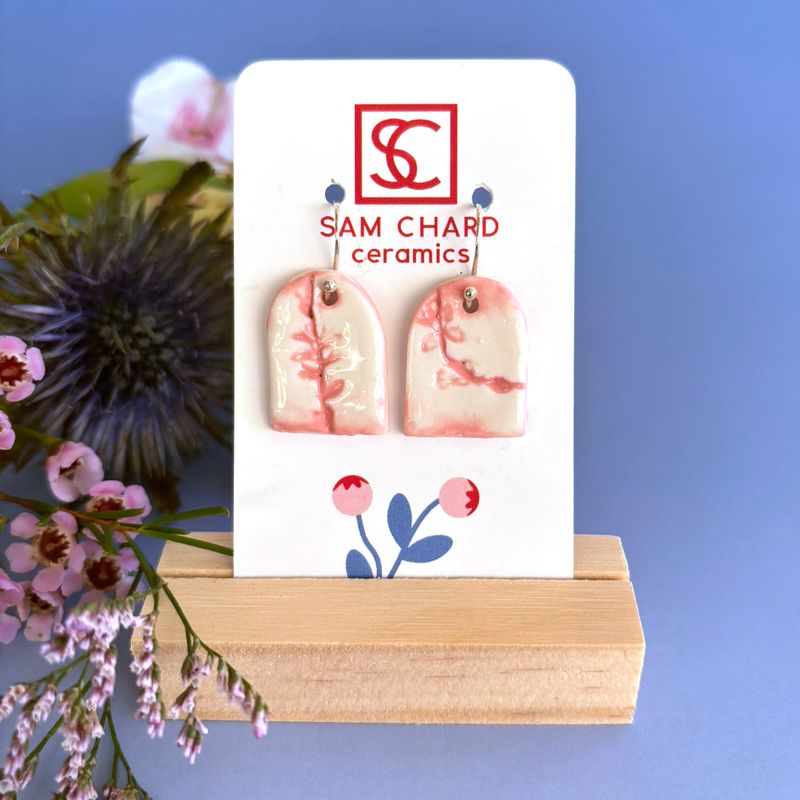 Pink Thyme Hanging Earrings