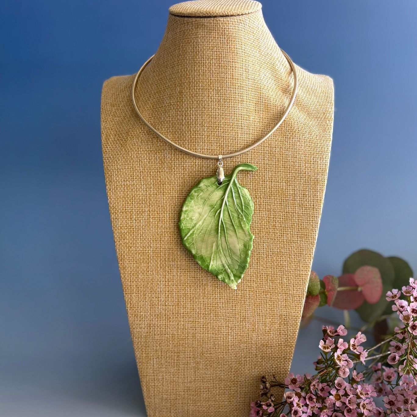 Light Green Leaf Pendant