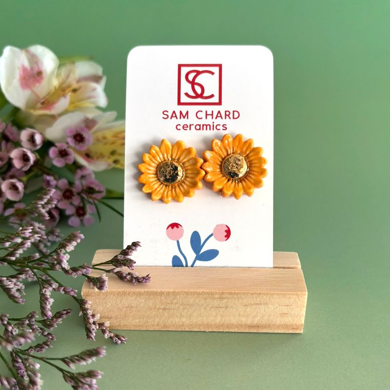 Yellow Sunflower Earrings