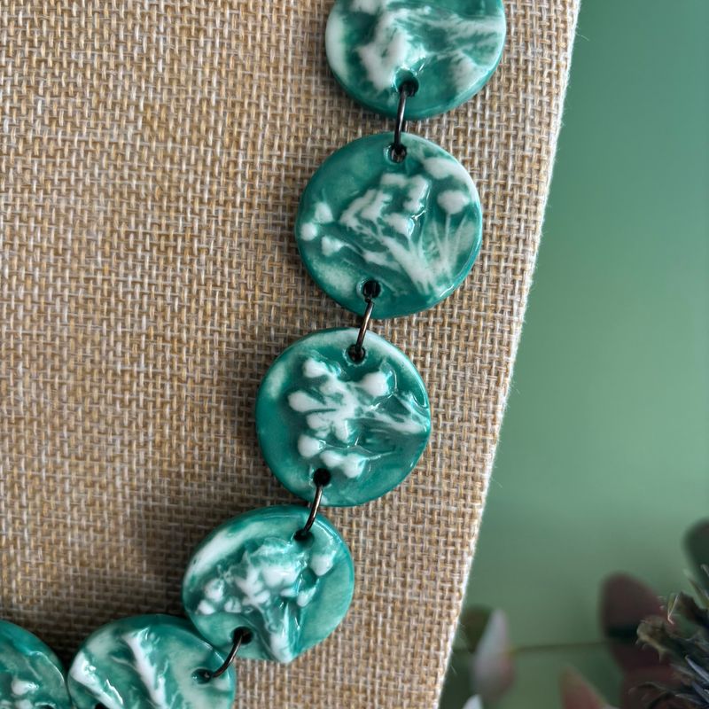Green Botanical Necklace