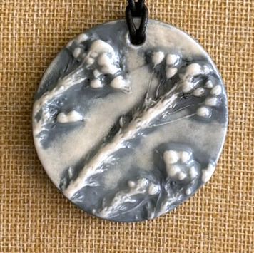 Blue/Grey Rice Flower Pendant