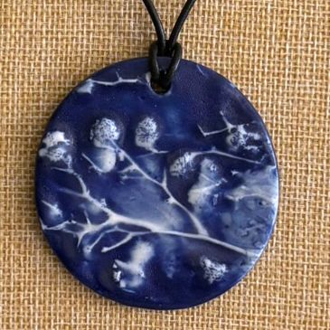 Dark Blue Gypsophila Pendant