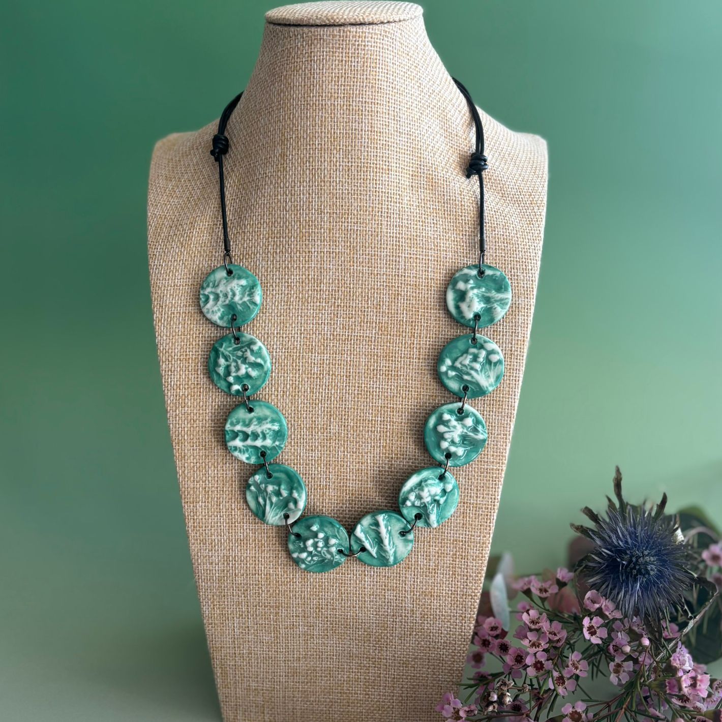 Green Botanical Necklace