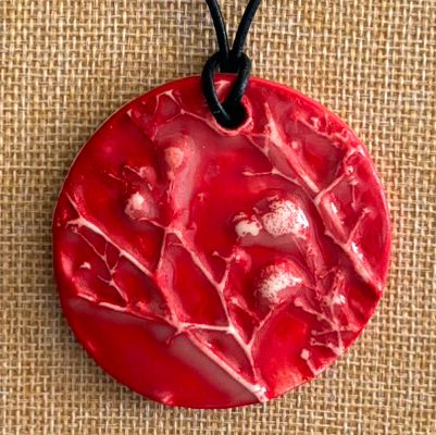 Red Gypsophila Pendant