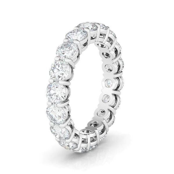 ROUND CUT ETERNITY BAND    white gold