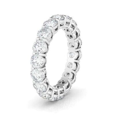 ROUND CUT ETERNITY BAND    white gold
