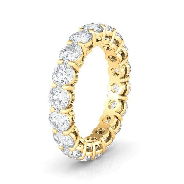 ROUND CUT ETERNITY BAND yellow gold