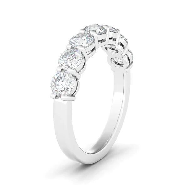 ROUND CUT HALF ETERNITY BAND white gold