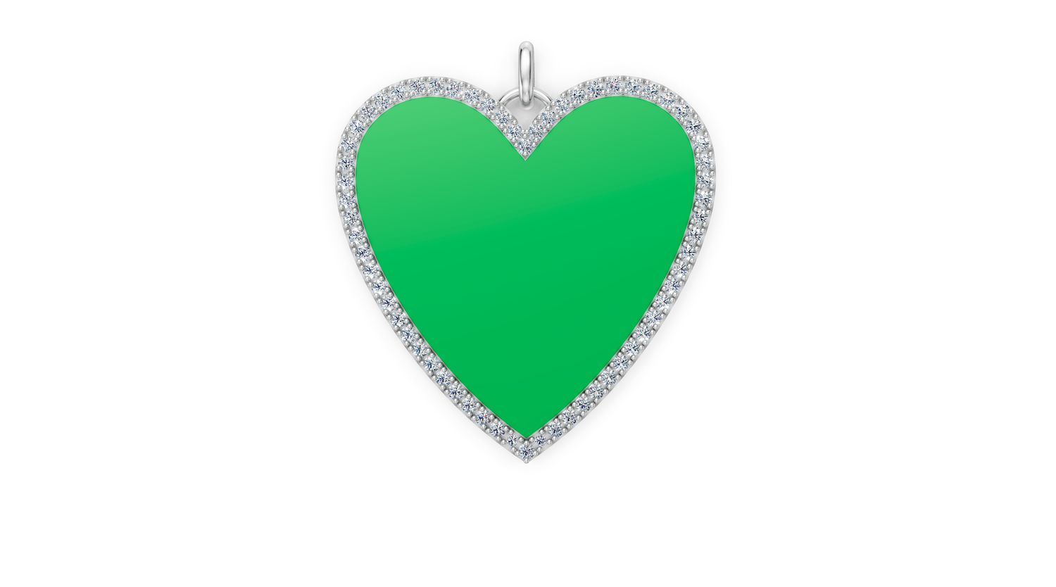 Heart Pendant with Enamel