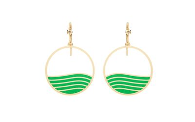 Enamel Wave Earrings