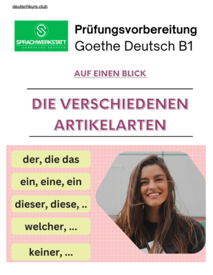 Auf einen Blick: Die verschiedenen Artikelarten