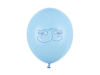 Vaaleansininen ilmapallo baby shower juhliin