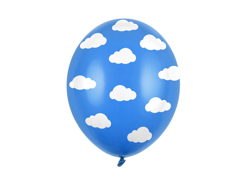 Siniset ilmapallot baby shower juhliin
