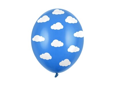 Siniset ilmapallot baby shower juhliin