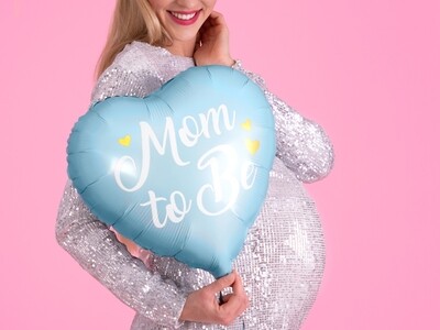 Folioilmapallo Mom to Be, vaaleansininen