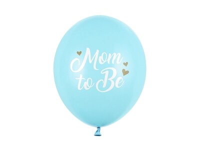 Vaaleansiniset ilmapallot baby shower juhliin