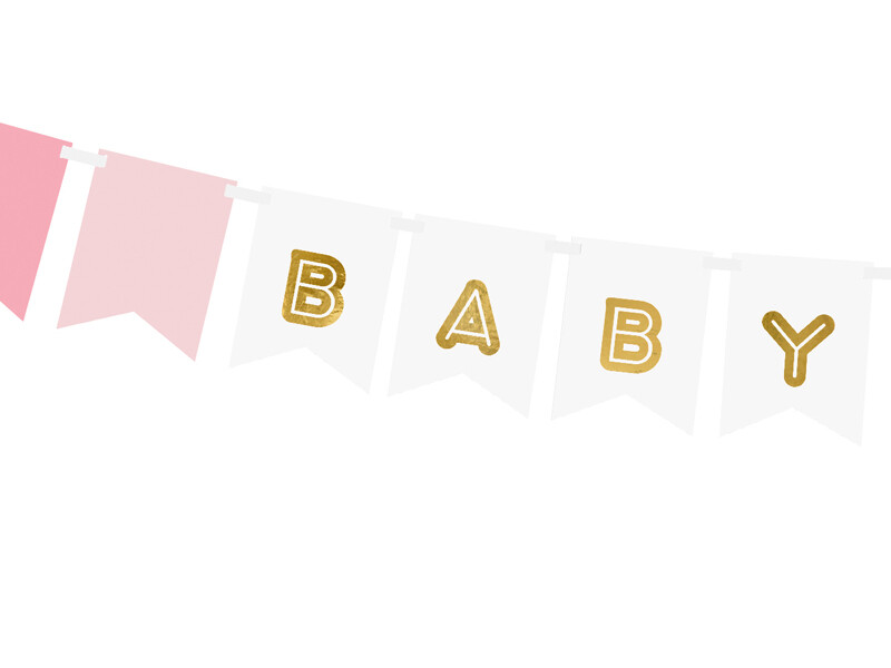 Koristenauha tyttövauvan baby shower juhliin