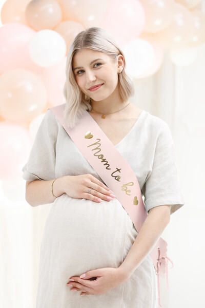 Olkanauha baby shower juhliin