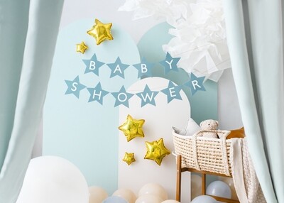 Koristenauha Babyshower, vaaleansininen 3m