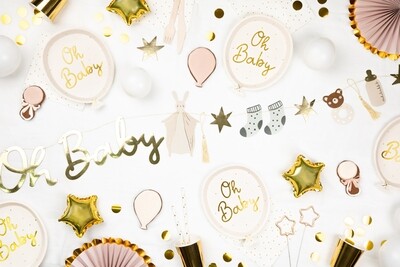 Lautaset baby shower juhliin