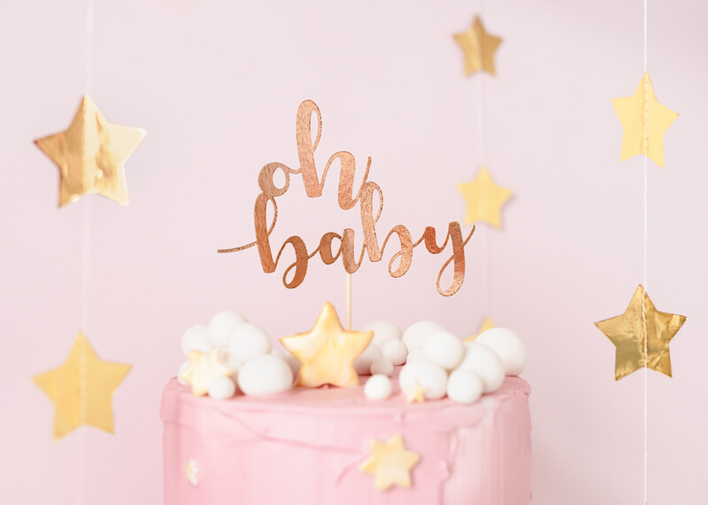 Kakkukoriste baby shower juhliin