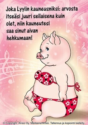 Suomalainen kortti baby shower lahjaan
