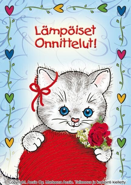 Suomalainen kortti baby shower lahjaan