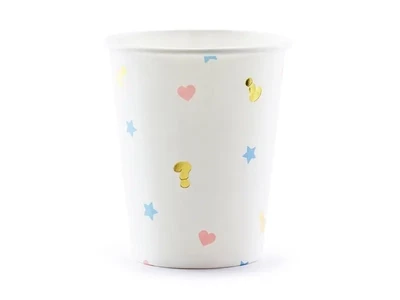 Pahvimukit 6kpl, BOY ? GIRL, 200ml