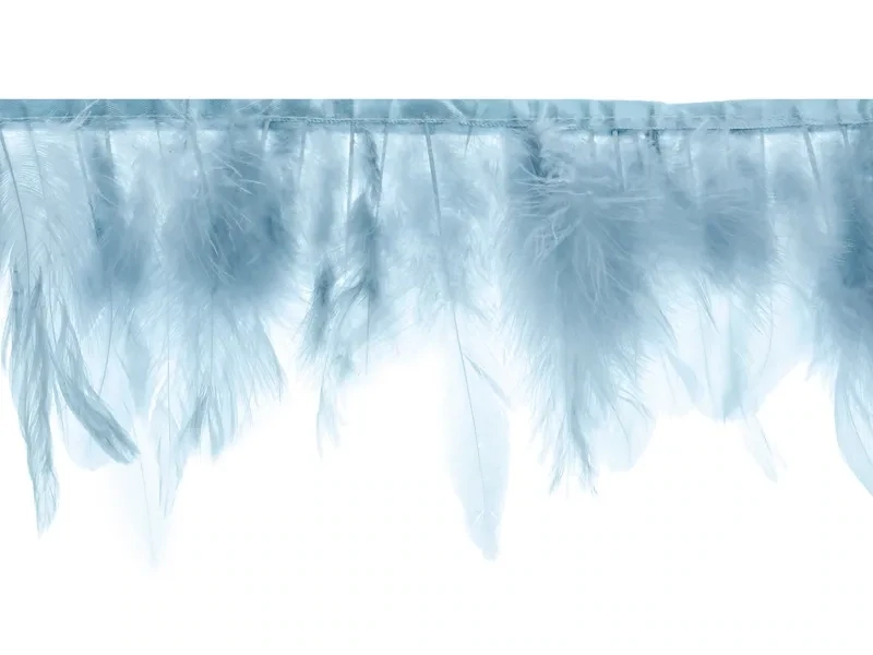 Höyhen koristenauha, vaaleansininen 1m