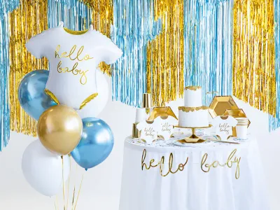 Vaaleansininen baby shower koriste 