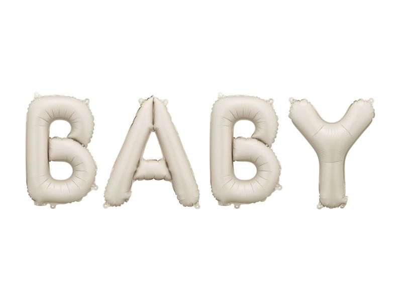 Folioilmapallo Baby, 90x35cm, vaalea beige