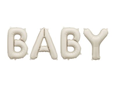 Folioilmapallo Baby, 90x35cm, vaalea beige